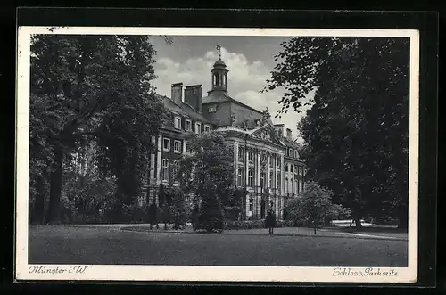 AK Münster i. W., Schloss, Parkseite