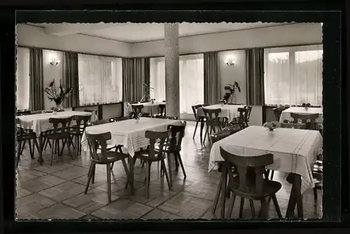 AK Waldangelloch in Baden, Gastraum im Kurheim Forsthaus Buchenauerhof