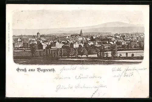 AK Bayreuth i. B., Blick über die gesamte Stadt