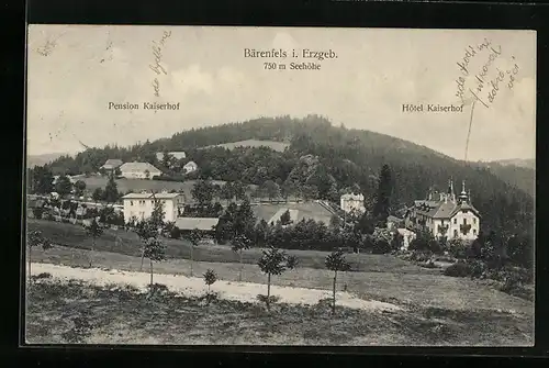 AK Bärenfels i. Erzgeb., Hotel und Pension Kaiserhof