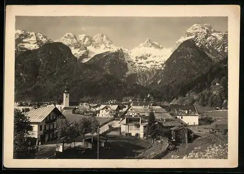 AK Lofer, Ortsansicht mit Loferer Steinberge