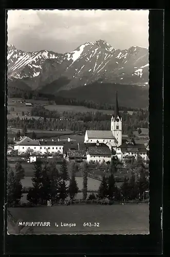 AK Mariapfarr i. Lungau, Ortsansicht mit Gebirge