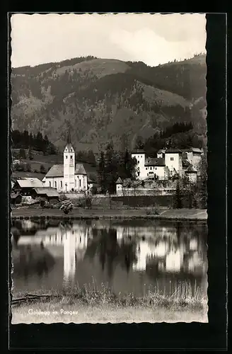 AK Goldegg im Pongau, Ortsansicht mit Kirche