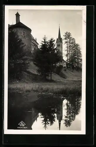 AK Radstadt, Blick auf die Burg