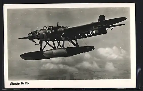 AK Militärisches Wasserflugzeug vom Typ Heinkel He 115
