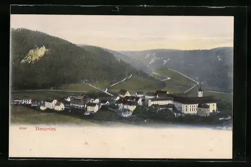AK Beuron, Teilansicht mit Kloster