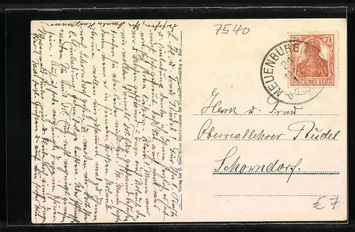 AK Neuenbürg a. Enz., Teilansicht mit Kirche