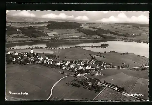 AK Illmensee /Baden, Teilansicht, Fliegeraufnahme