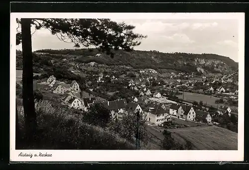 AK Aistaig a. Neckar, Teilansicht mit Baum