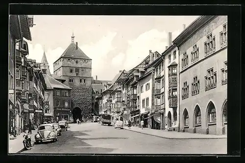 AK Rottweil a. Neckar, Hauptstrasse mit Schwarzem Tor