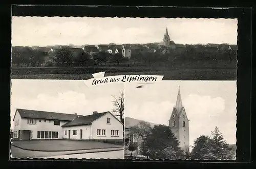 AK Liptingen, Blick auf ein Gebäude, Kirche, Panorama