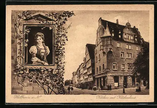 AK Heilbronn a. N., Kätchen mit Kätchenhaus