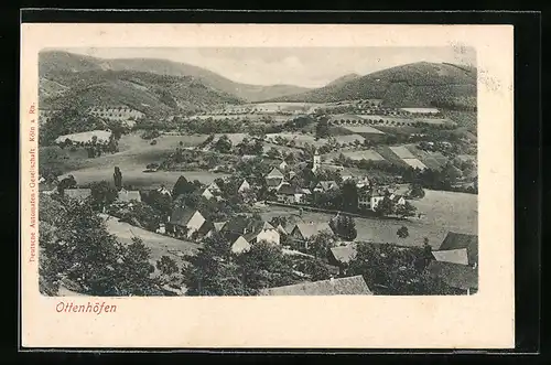AK Ottenhöfen, Panoramablick vom Berg gesehen
