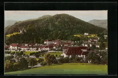 AK Baden-Lichtental, Blick vom Schaafberg