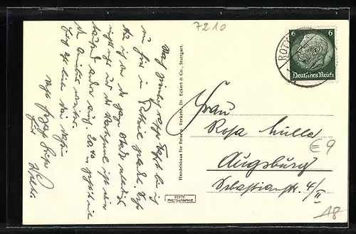 AK Rottweil, Partie am Viadukt