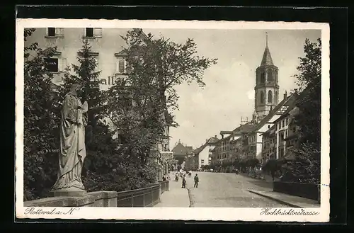 AK Rottweil a. N., Hochbrücktorstrasse mit Geschäften