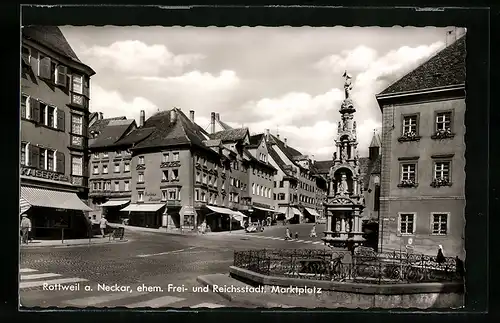 AK Rottweil a. Neckar, Kaiser`s Kaffee Geschäft am Marktplatz