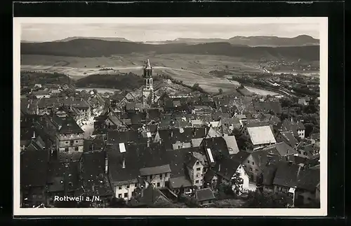 AK Rottweil a. N., Gesamtansicht, Fliegeraufnahme