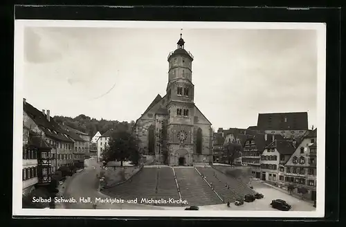 AK Schwäb. Hall, Marktplatz und Michaelis-Kirche