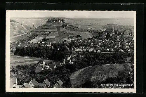 AK Weinsberg, Ortsansicht mit Weibertreu