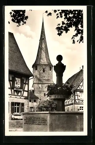 AK Derdingen /Württ., Denkmal vor dem Rathaus