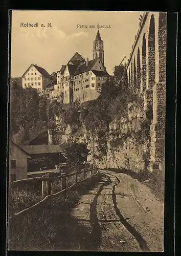 AK Rottweil, Partie am Viadukt