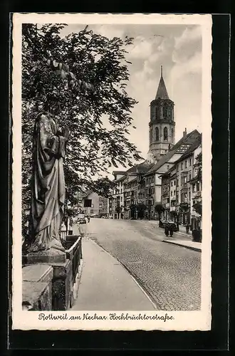 AK Rottweil, Partie in der Hochbrücktorstrasse