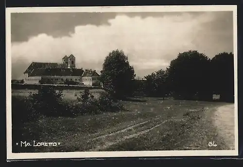 AK Maria-Loretto, Ortspartie mit Kirche
