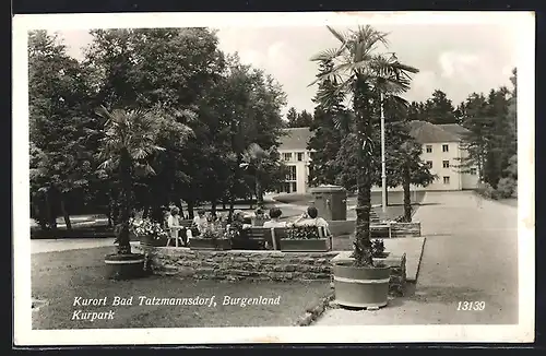 AK Bad Tatzmannsdorf, Trinkbrunnen im Kurpark