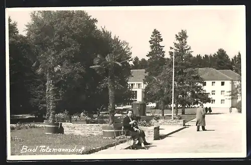 AK Bad Tatzmannsdorf, Trinkbrunnen im Kurpark