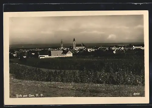 AK Rust am See, Ortsansicht mit Kirche