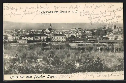 AK Bruck a. d. L., Brucker Lager, Panorama