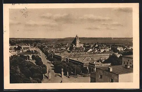 AK Eisenstadt, Gesamtansicht mit Pfarrkirche