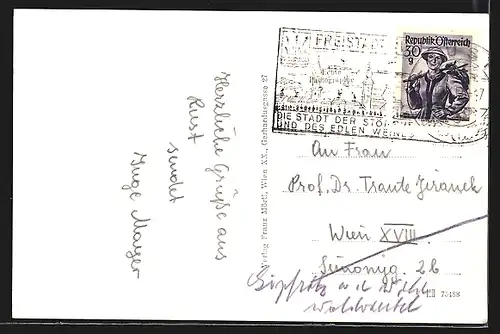 AK Rust am See, Ortspartie mit Kirche