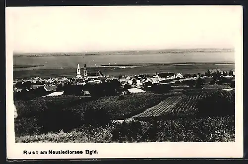 AK Rust am Neusiedlersee, Teilansicht mit Kirche