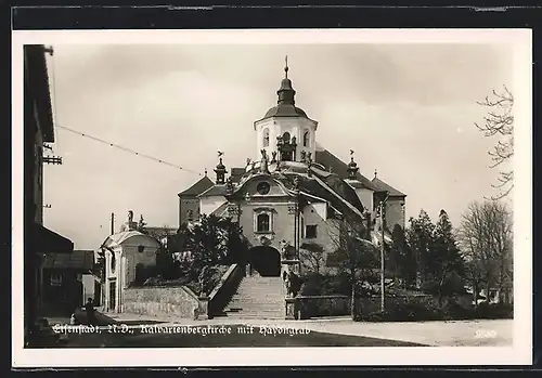 AK Eisenstadt, Partie an der Kalvarienbergkirche mit Haydngrab