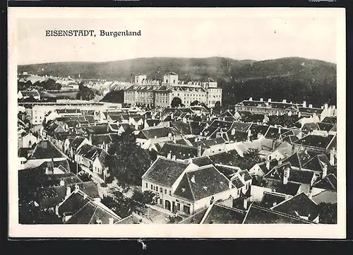 AK Eisenstadt, Teilansicht mit Schloss