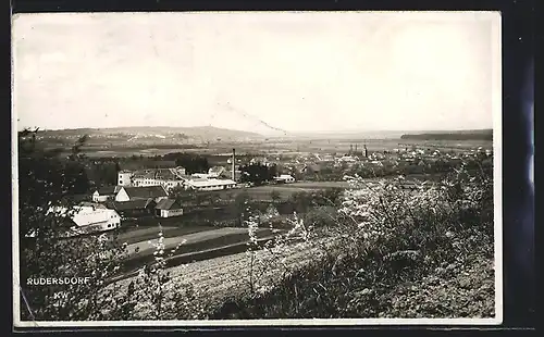 AK Rudersdorf, Ortsansicht aus der Vogelschau