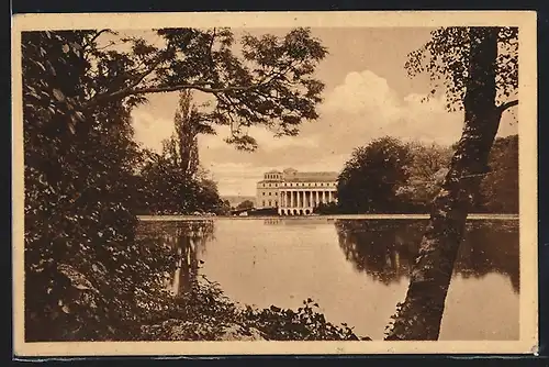 AK Eisenstadt, Schloss des Fürsten Esterhazy mit Teich