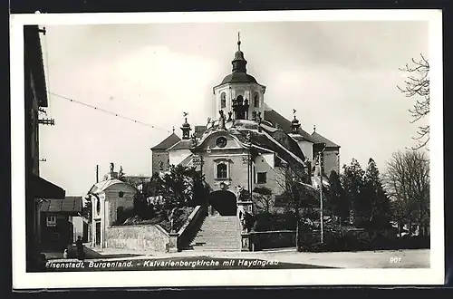 AK Eisenstadt, Partie an der Kalvarienbergkirche mit Haydngrab
