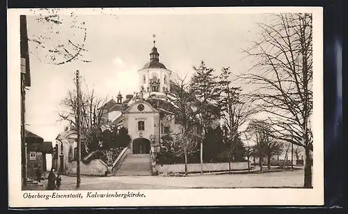 AK Oberberg-Eisenstadt, Teilansicht der Kalvarienbergkirche