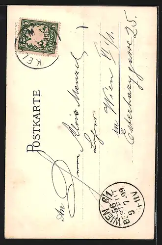 Künstler-AK Walhalla im Herbst