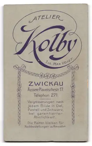 Fotografie Atelier Kolby, Zwickau, Äussere Plauenschestr. 17, Älterer eleganter Herr mit Schnauzbart