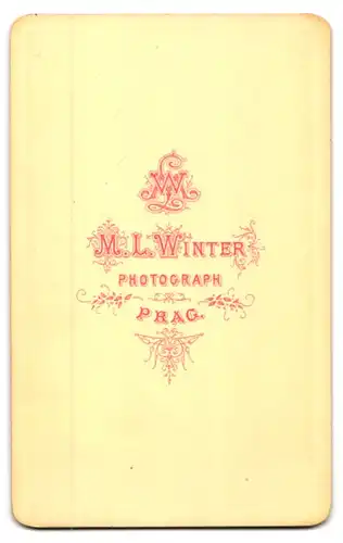 Fotografie M. L. Winter, Prag, Beleibte Dame im Rüschenkleid mit Haarschmuck in Hochsteckfrisur und Kette