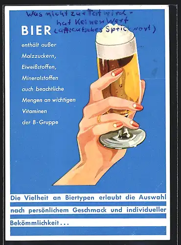 AK Die Vielheit von Biertypen erlaubt die Auswahl nach persönlichem Geschmack...