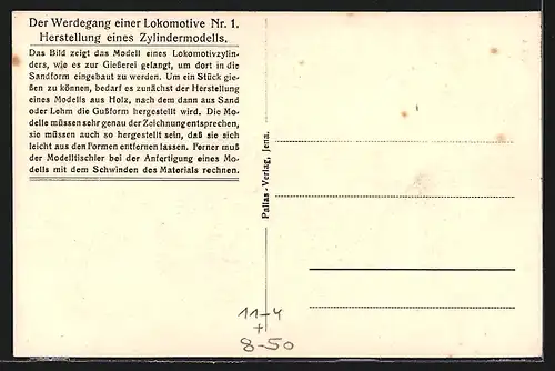 AK Berlin-Tegel, A. Borsig G. m. b. H., Werdegang einer Lokomotive