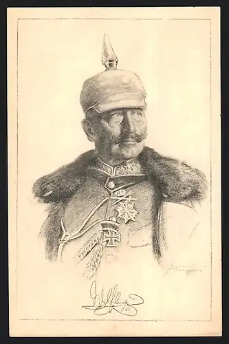 AK Porträtbild von Kaiser Wilhelm II. mit Orden