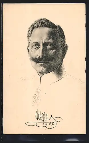 Künstler-AK Wilhelm II., Deutscher Kaiser und König von Preussen