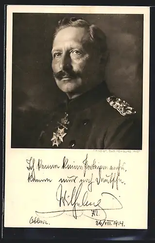 AK Kaiser Wilhelm II. in Uniform