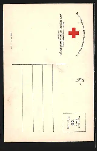 AK Kaiser Wilhelm II. berät sich mit Generalfeldmarschall Paul von Hindenburg